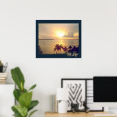 トロピカルサンセット ポスター (ホームオフィス)