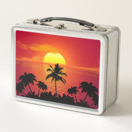 トロピカルサンセット メタルランチボックス