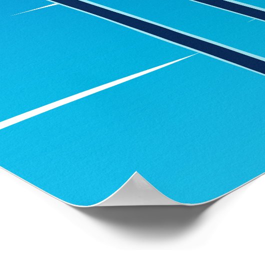 トロピカルサンセット:ヴィンテージビーチイラストレーション ポスター (角)