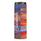 トロピカルサンセット(名パーソナライズされた前) タンブラー (裏面)