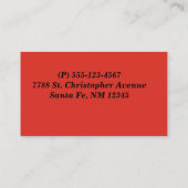 トロピカルサンセット 名刺 (裏面)