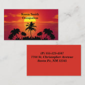 トロピカルサンセット 名刺 (正面/裏面)