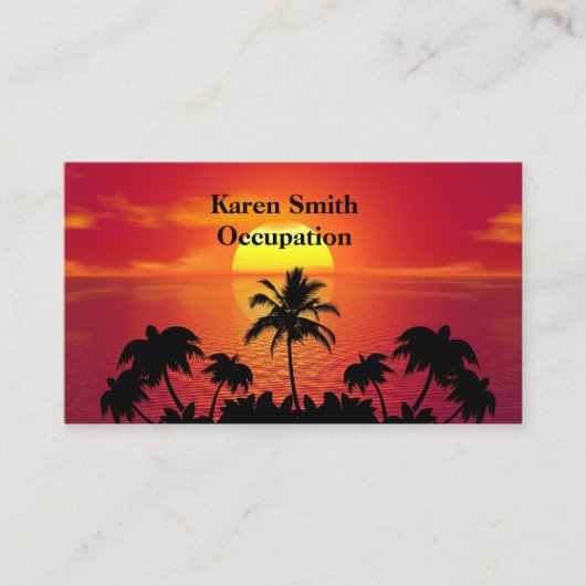 トロピカルサンセット 名刺 (正面)