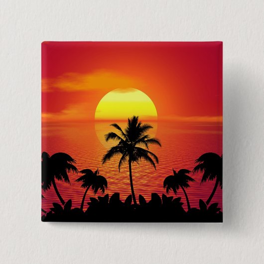 トロピカルサンセット 缶バッジ (正面)