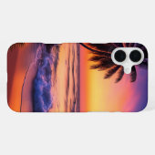トロピカルサンセットiPhoneケース iPhoneケース (裏面横)