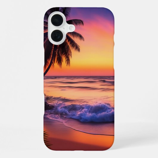 トロピカルサンセットiPhoneケース iPhoneケース (裏面)