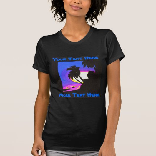 トロピカルサンセットTシャツ Tシャツ (正面)