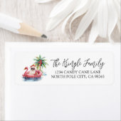 トロピカルサンタのクリスマス返送先 ラベル (インサイチュ)