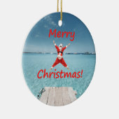 トロピカルサンタクリスマスオーナメント セラミックオーナメント (右)
