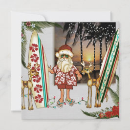 トロピカルサンタクリスマスパーティの招待状 招待状