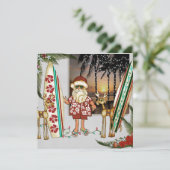 トロピカルサンタクリスマスパーティー招待状 招待状 (スタンド正面)