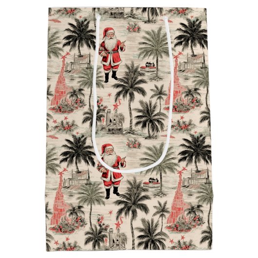 トロピカルサンタクリスマス抱き枕 ミディアムペーパーバッグ (裏面)