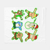 トロピカルサンタクロース休暇クリスマス フリースブランケット (正面(横))