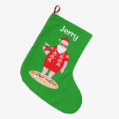 トロピカルサンタクロース ラージクリスマスストッキング (正面 (吊り時))
