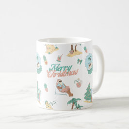トロピカルサンタメリークリスマスマグカップ コーヒーマグカップ