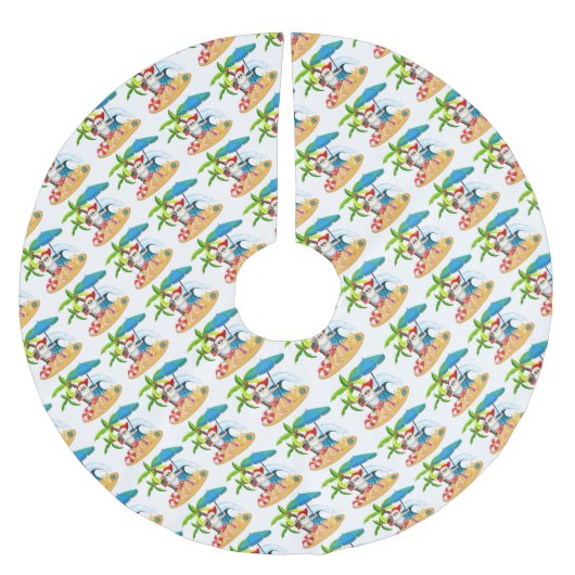 トロピカルサンタ ブラッシュドポリエステルツリースカート (正面)