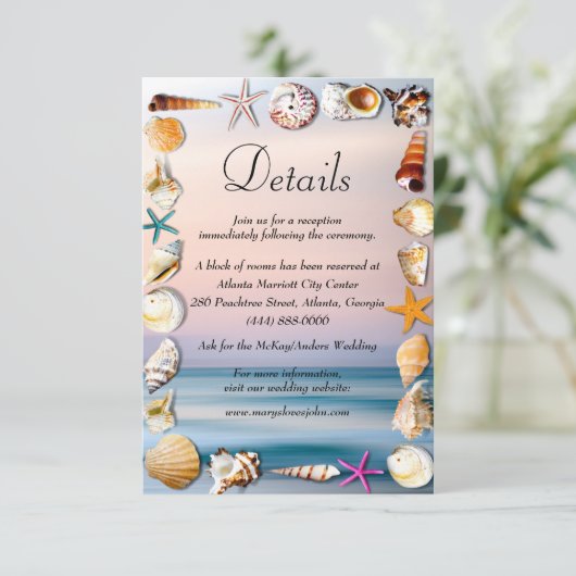 トロピカルサンディビーチアンド結婚シーシェル詳細 エンクロージャーカード (スタンド正面)