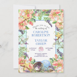 トロピカルサンディビーチバラシーシェルパール結婚ズ 招待状