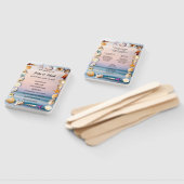 トロピカルサンディビーチ&シーシェル結婚式 プログラム ハンドファン (組立なし)