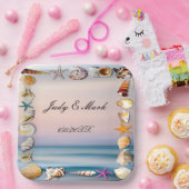 トロピカルサンディビーチ&シーシェル ペーパープレート (パーティー)