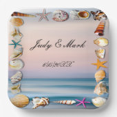 トロピカルサンディビーチ&シーシェル ペーパープレート (正面)