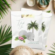 トロピカルサンドドル結婚式の引き出物バッグ