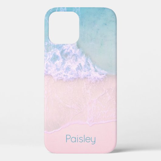 トロピカルサンドビーチとターコイズシーモノグラム Case-Mate iPhoneケース (裏面)