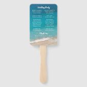 トロピカルサンドビーチショア結婚式 プログラム ハンドファン (裏面)