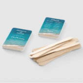 トロピカルサンドビーチショア結婚式 プログラム ハンドファン (組立なし)