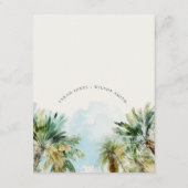 トロピカルサンドビーチパーム結婚ツリーズ詳細 エンクロージャーカード (裏面)