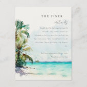 トロピカルサンドビーチパーム結婚ツリーズ詳細 エンクロージャーカード (正面)