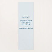 トロピカルサンドビーチ海モノグラム名 ヨガマット (裏面)