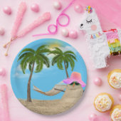 トロピカルサンドマンウィズハンモック紙プレート ペーパープレート (パーティー)