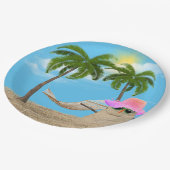 トロピカルサンドマンウィズハンモック紙プレート ペーパープレート (アングル)