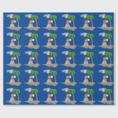 トロピカルサンド雪だるまバイパームツリー ラッピングペーパー (フラット)