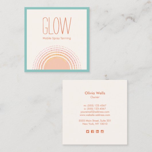 トロピカルサンモバイルスプレータンコールカード コーリングカード (正面/裏面)