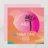 トロピカルサンライズはっきりしたピンクオ結婚レンジ (正面/裏面)