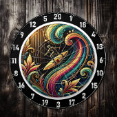 トロピカルサーファーサンセットウェーブアートピース ダーツボード