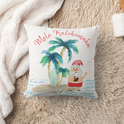 トロピカルサーフィンサンタメレカリキマカクリスマス クッション (ブランケット)