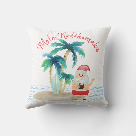 トロピカルサーフィンサンタメレカリキマカクリスマス クッション (裏面)