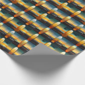 トロピカルサーフィン海サンセット ラッピングペーパー (角)