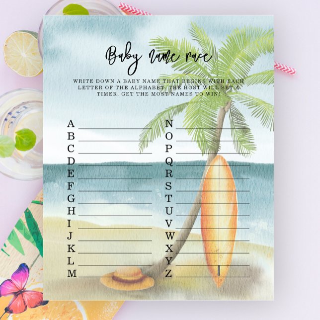 トロピカルサーフビーチ-ベビー名レースゲーム (クリエイターアップロード済み)