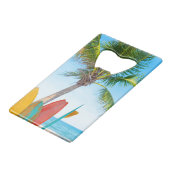 トロピカルサーフボードビーチサーフィンクールサマー クレジットカード栓抜き (正面アングル)