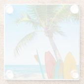 トロピカルサーフボードビーチ ガラスコースター (裏面)