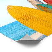 トロピカルサーフボードビーチ ポスター (角)