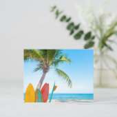 トロピカルサーフボードビーチ ポストカード (スタンド正面)