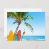 トロピカルサーフボードビーチ ポストカード (正面/裏面)