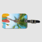 トロピカルサーフボードビーチ ラゲッジタグ (正面横)