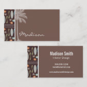 トロピカルサーフボード&ハイビスカス 名刺 (正面/裏面)