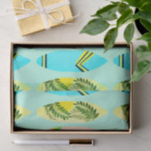 トロピカルサーフボ図解入りの、写真付きのード 薄葉紙 (ギフト)